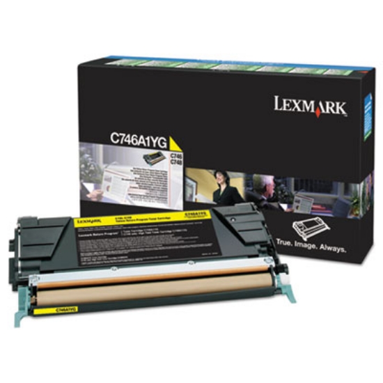 Picture of C746A1YG Return Program Toner, 7,000 Page-Yield, Yellow